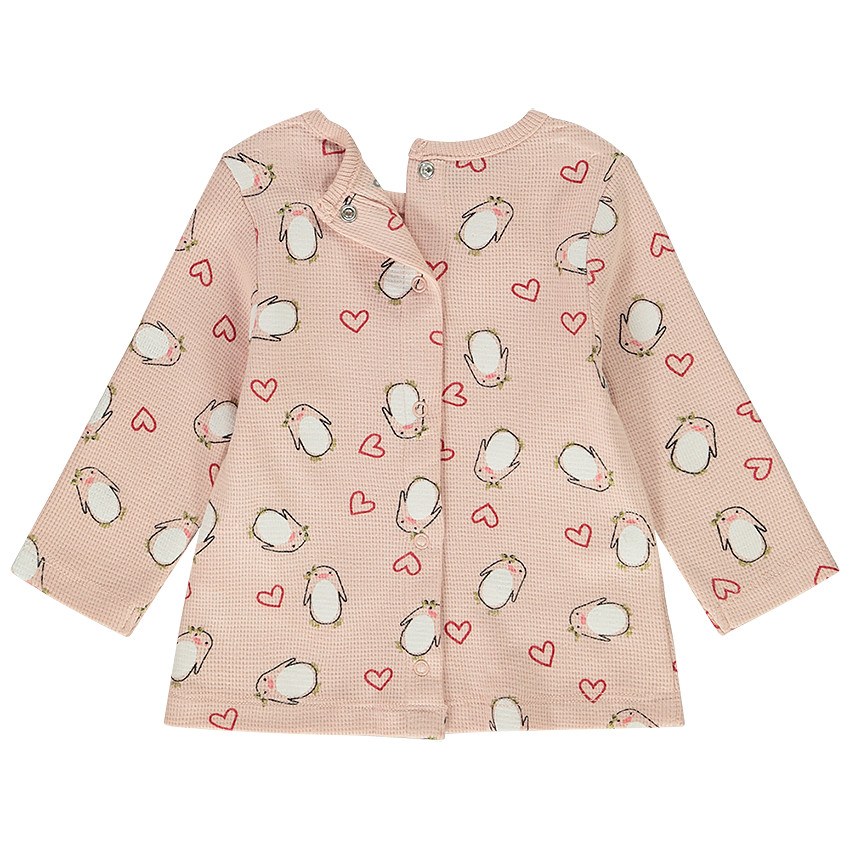 Pijama 2 piezas pigüinos y corazones 