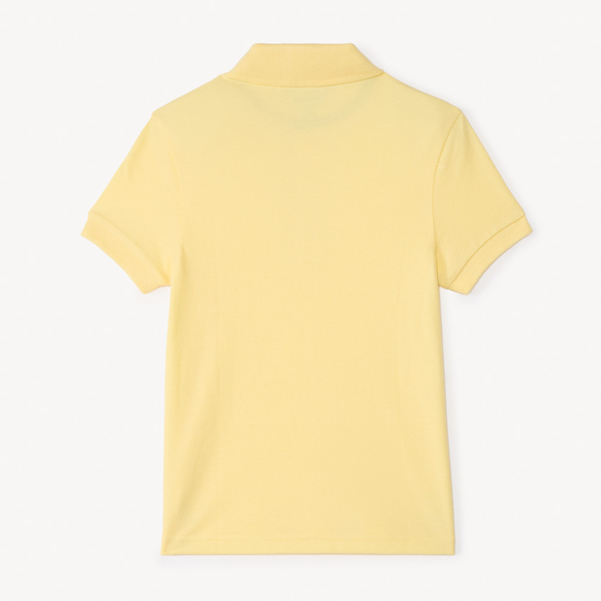 Polo de algodón de manga corta en color liso para niño 