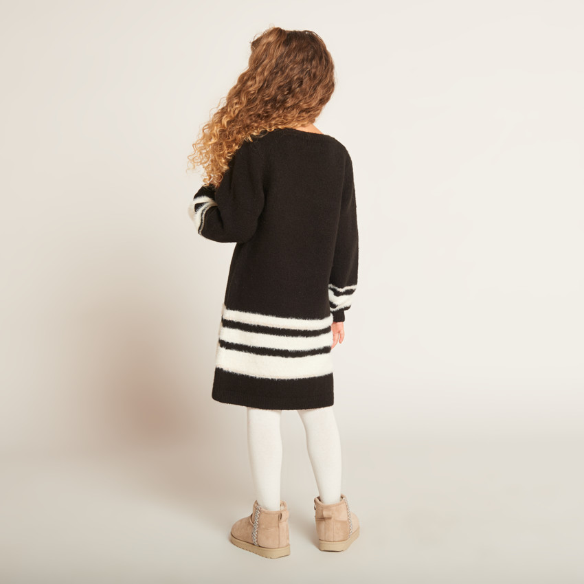 Vestido de punto con estampado de estrellas y lentejuelas para niña  Additional Vestido de punto con estampado de estrellas y lentejuelas para niña
