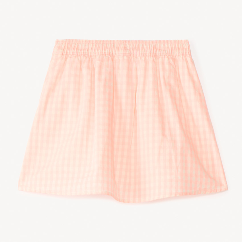 Falda corta de vichy con lazo para niña 