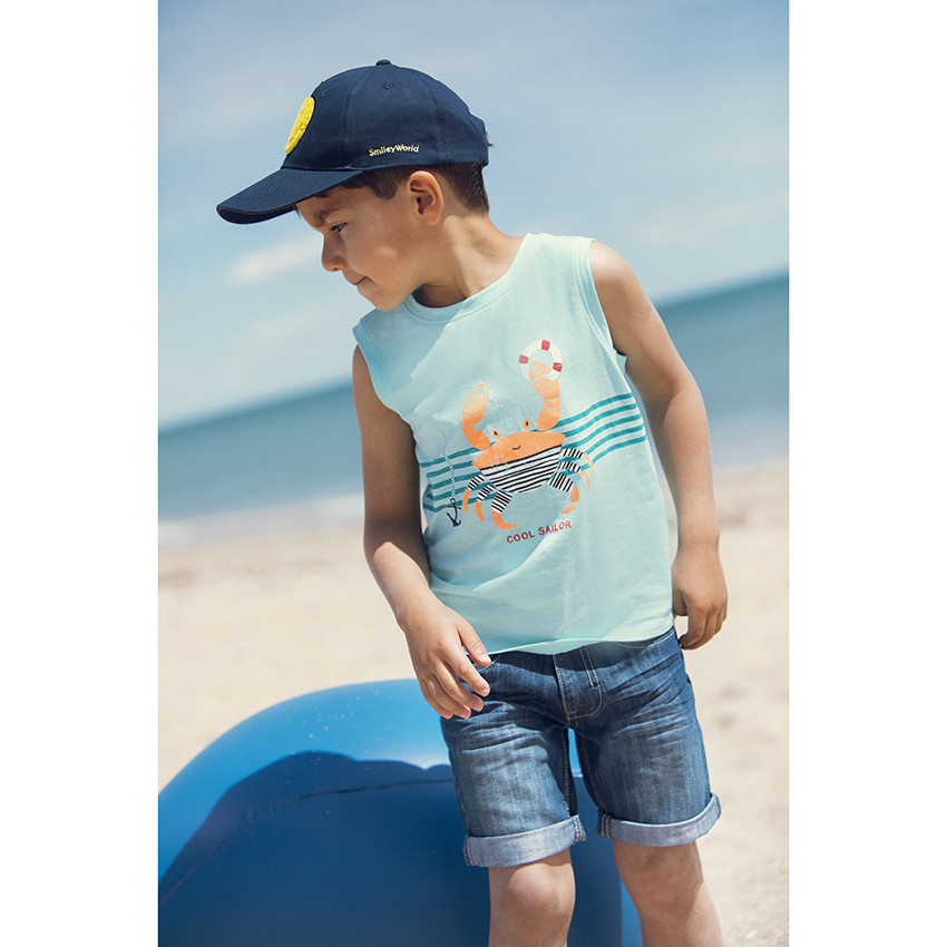 Gorra de sarga con Smiley de rizo 