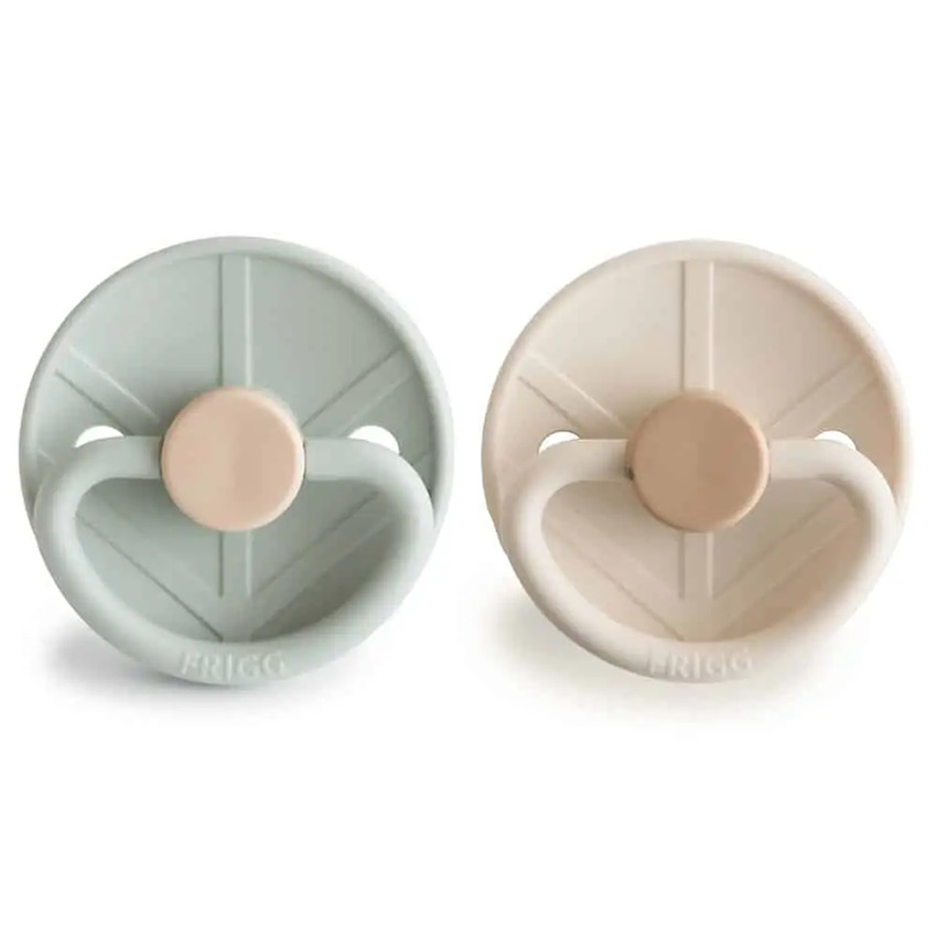 Lot de 2 sucettes en silicone Little Viking T1 sage/cream 