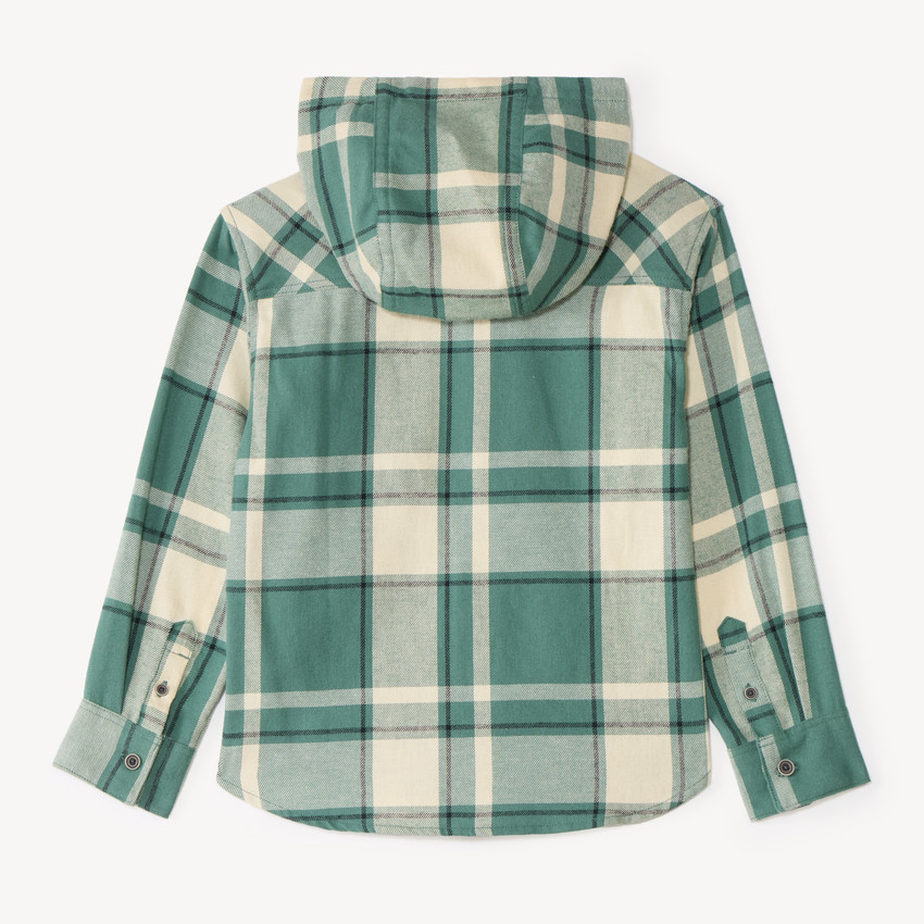 Camisa de cuadros para niño con capucha. 