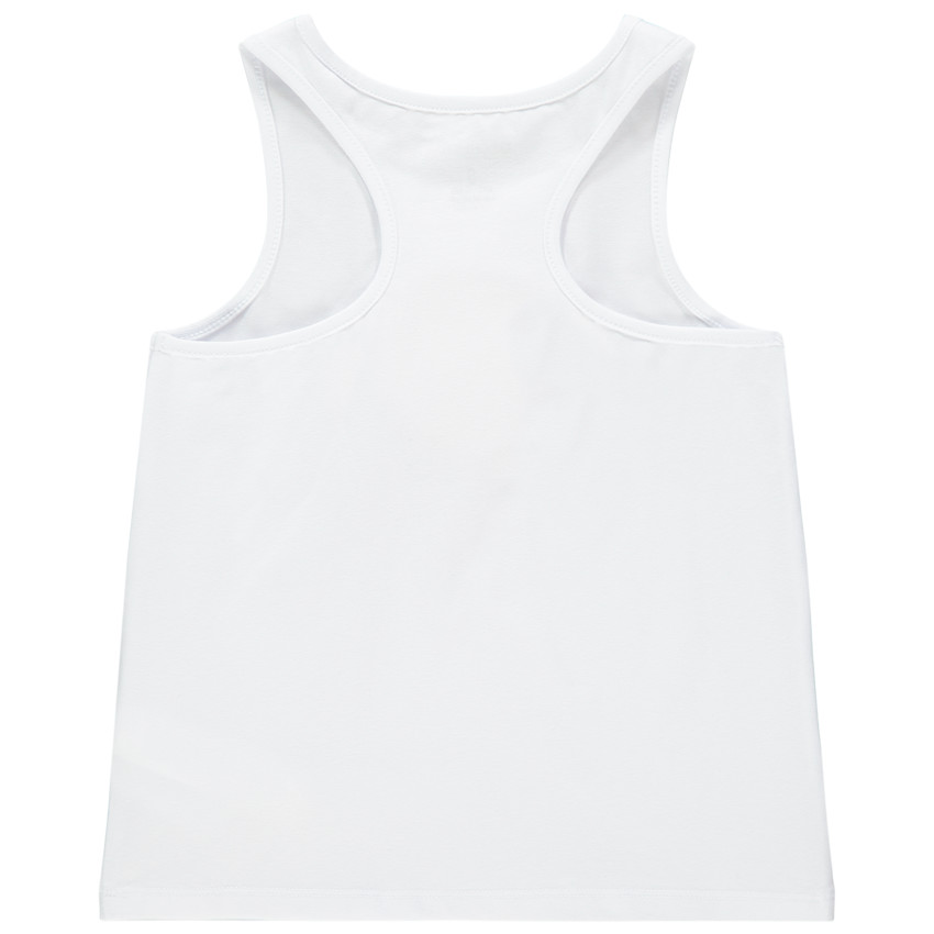 Camiseta sin mangas melocotón en relieve 