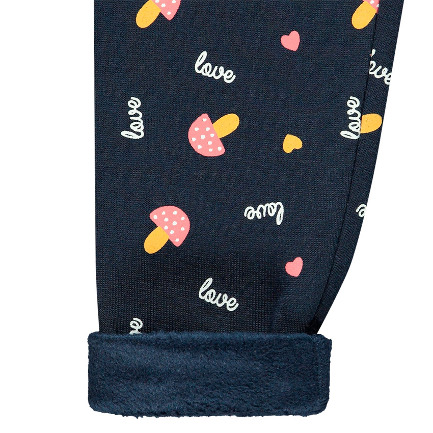 Leggings de felpa con estampado y forro sherpa para bebé niña 