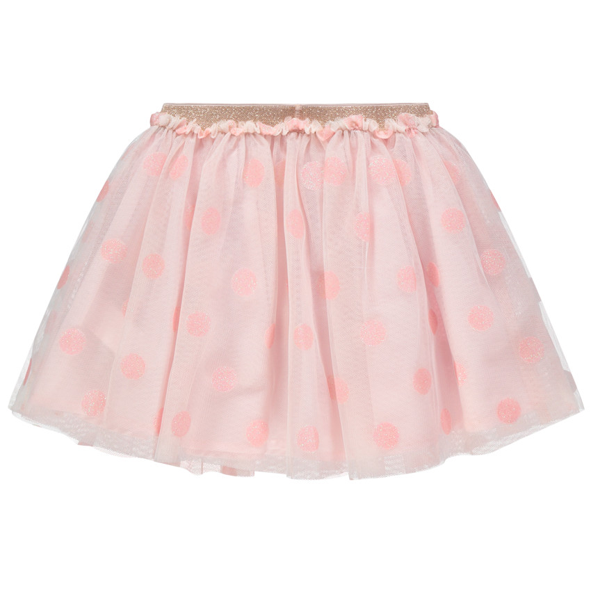 Jupe en tulle à pois et taille élastiquée brillante  