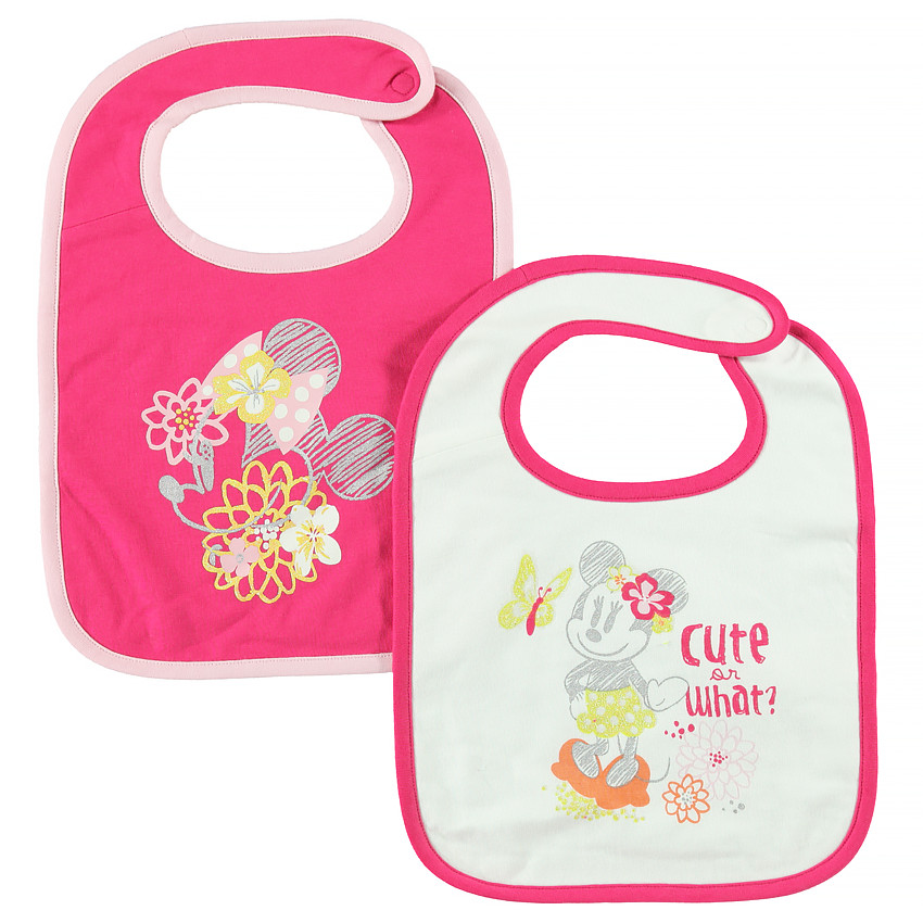 Lot de 2 bavoirs Disney Minnie  