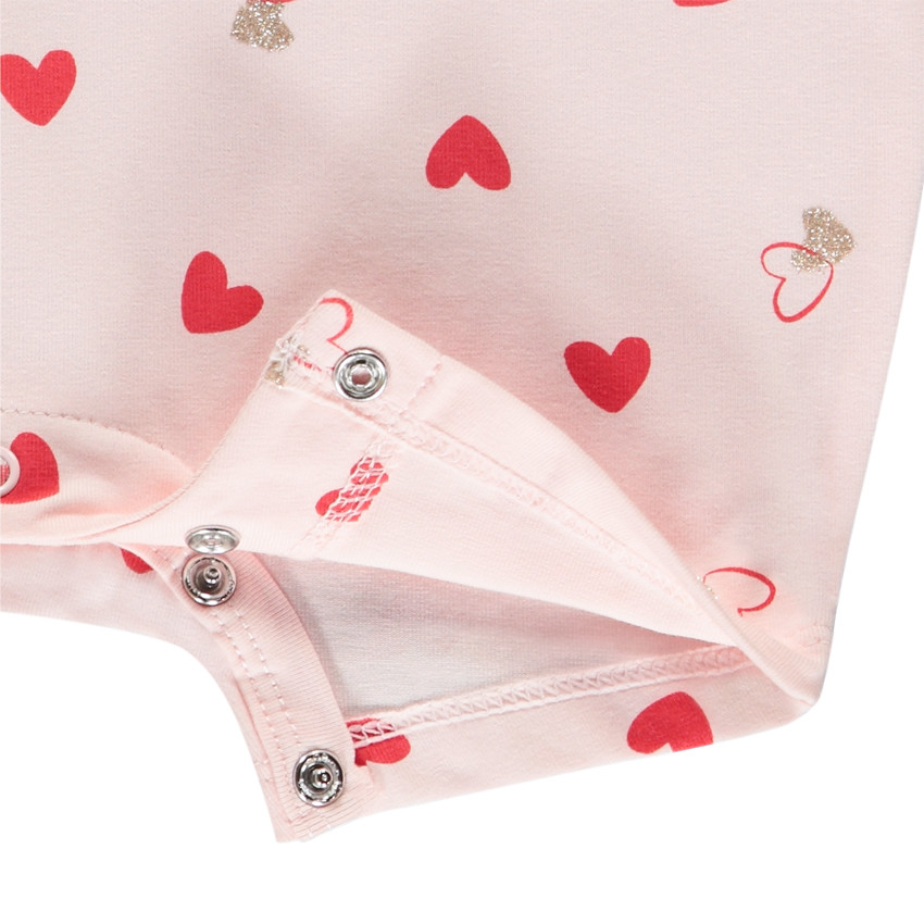 Pack de 3 combishorts fantasía a corazones para bebé niña  Additional Pack de 3 combishorts fantasía a corazones para bebé niña
