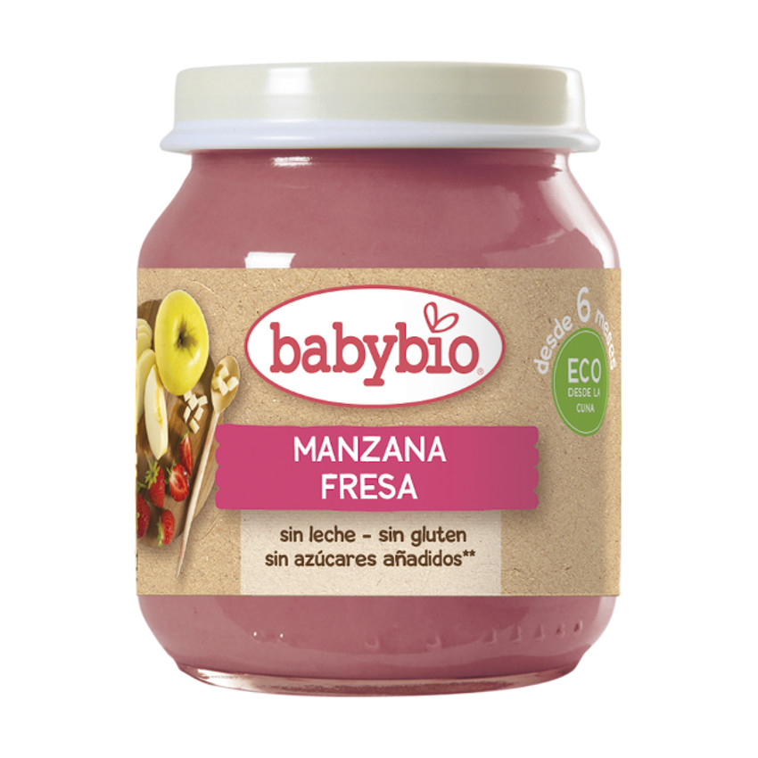 Babybio manzana fresa 130g 