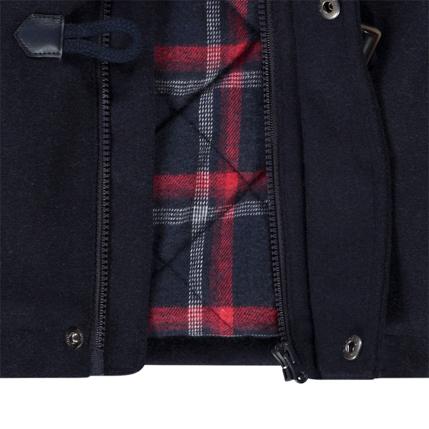 Duffle coat en drap de laine doublé flanelle pour bébé garçon Main Duffle coat en drap de laine doublé flanelle pour bébé garçon