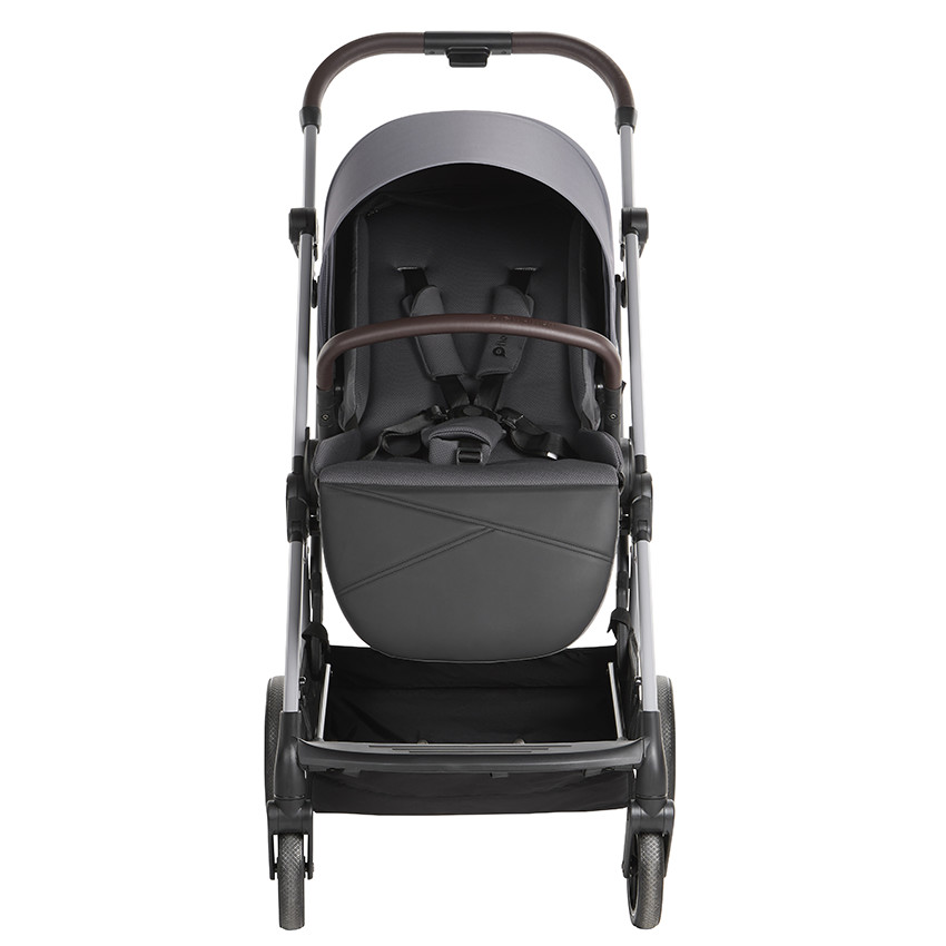 Silla de paseo compacta Flora negra 