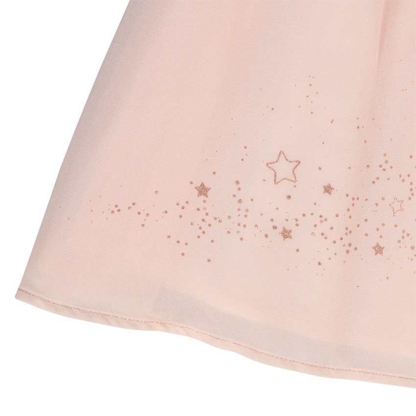 Falda skater de crepé con estrellas brillantes niña 