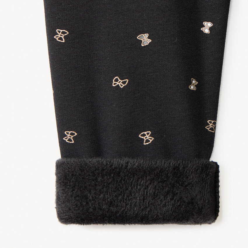 Pantalón de jogging de felpa con estampado de nudos para bebé niña 