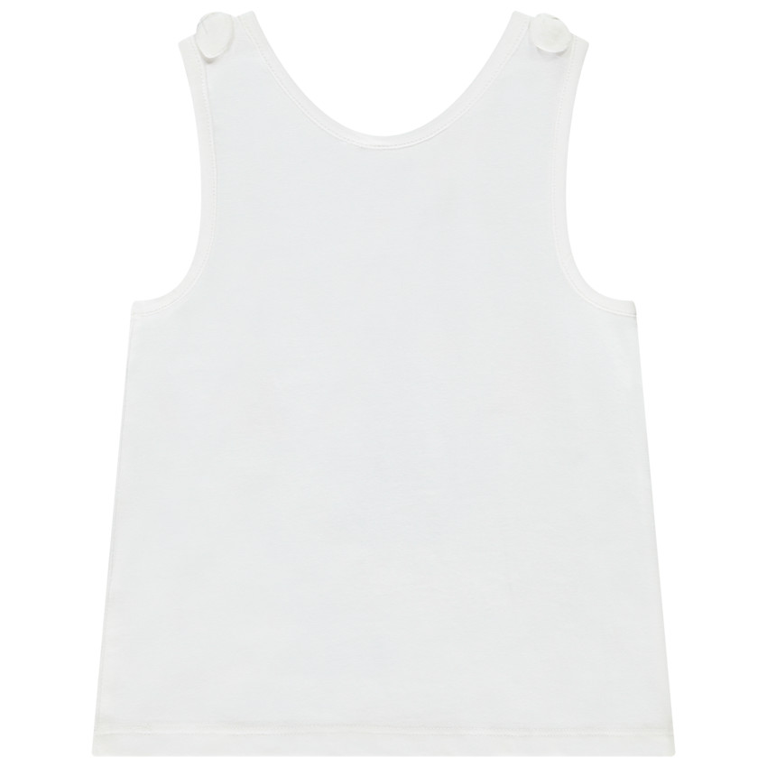 Camiseta sin mangas Stitch Disney con lazos en los hombros para bebé niña 