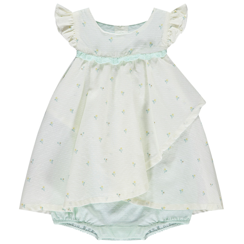 Combinaison corta vestido efecto 2 en 1 fantasía para bebé niña 