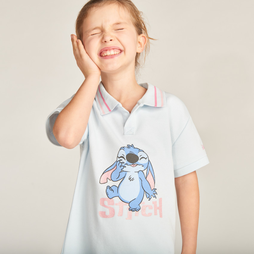 Ropa polo de punto Stitch de Disney para niña 