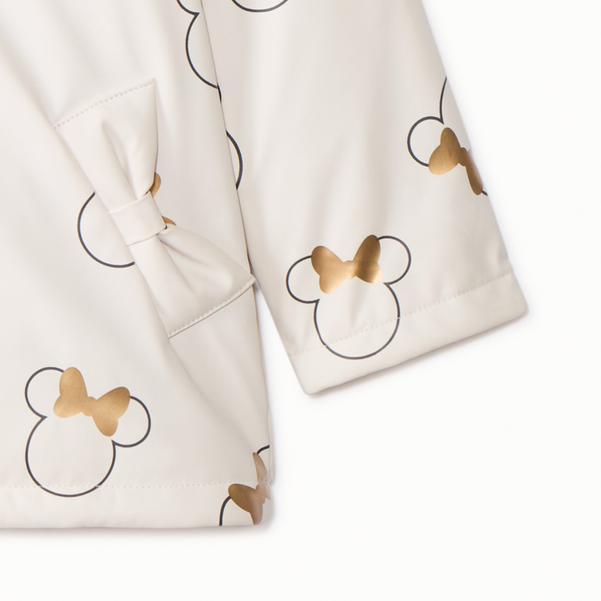 Parka de goma con estampado y orejas 3D de Minnie Disney para niña 