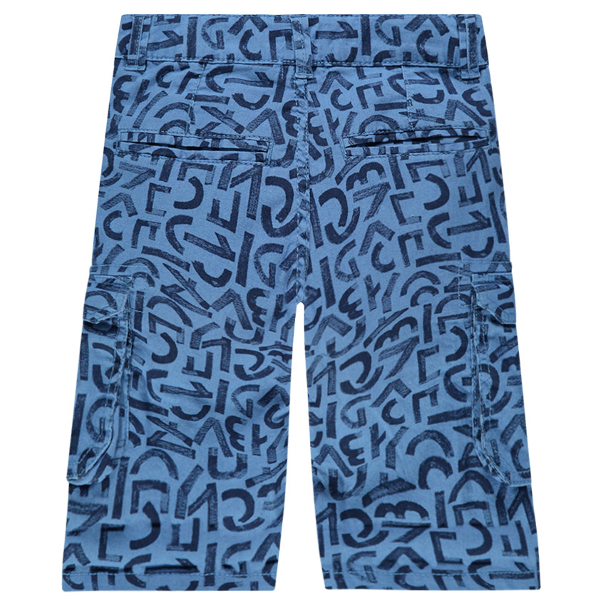 Bermudas de algodón con estampado de letras all over y bolsillos  Additional Bermudas de algodón con estampado de letras all over y bolsillos
