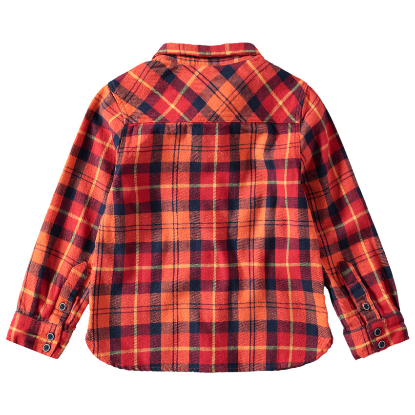 Camisa de manga larga de cuadros de franela 