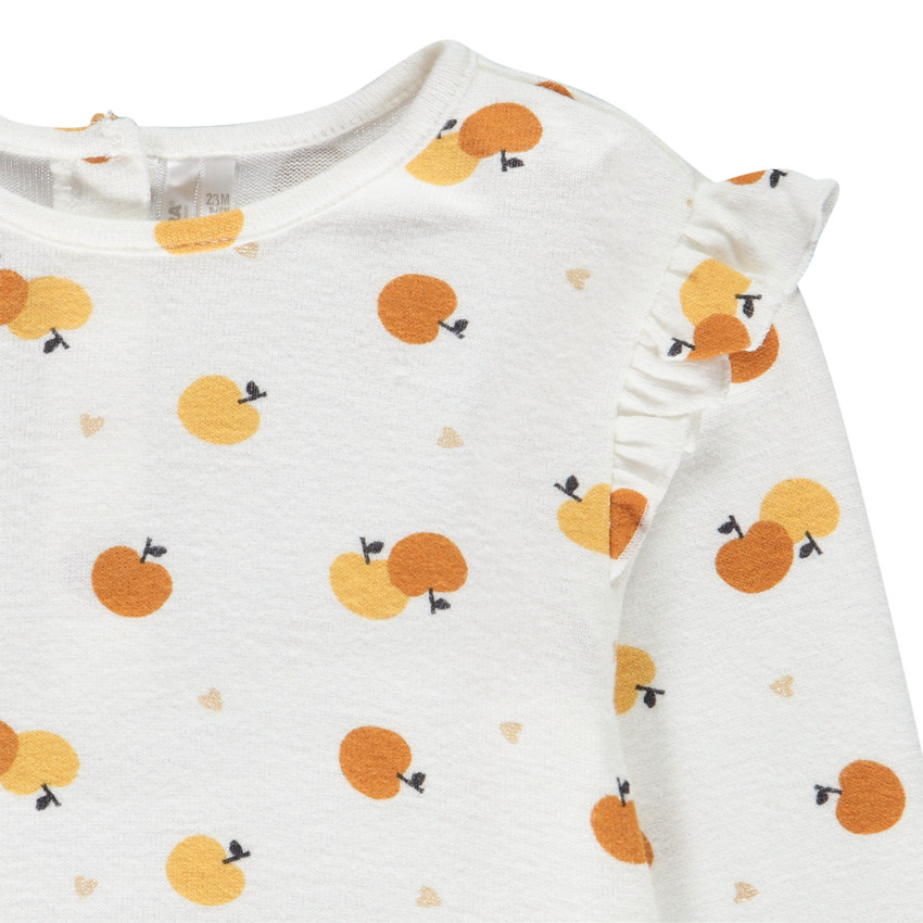Camiseta de manga larga con volantes y estampado fantasía para bebé niña Main Camiseta de manga larga con volantes y estampado fantasía para bebé niña