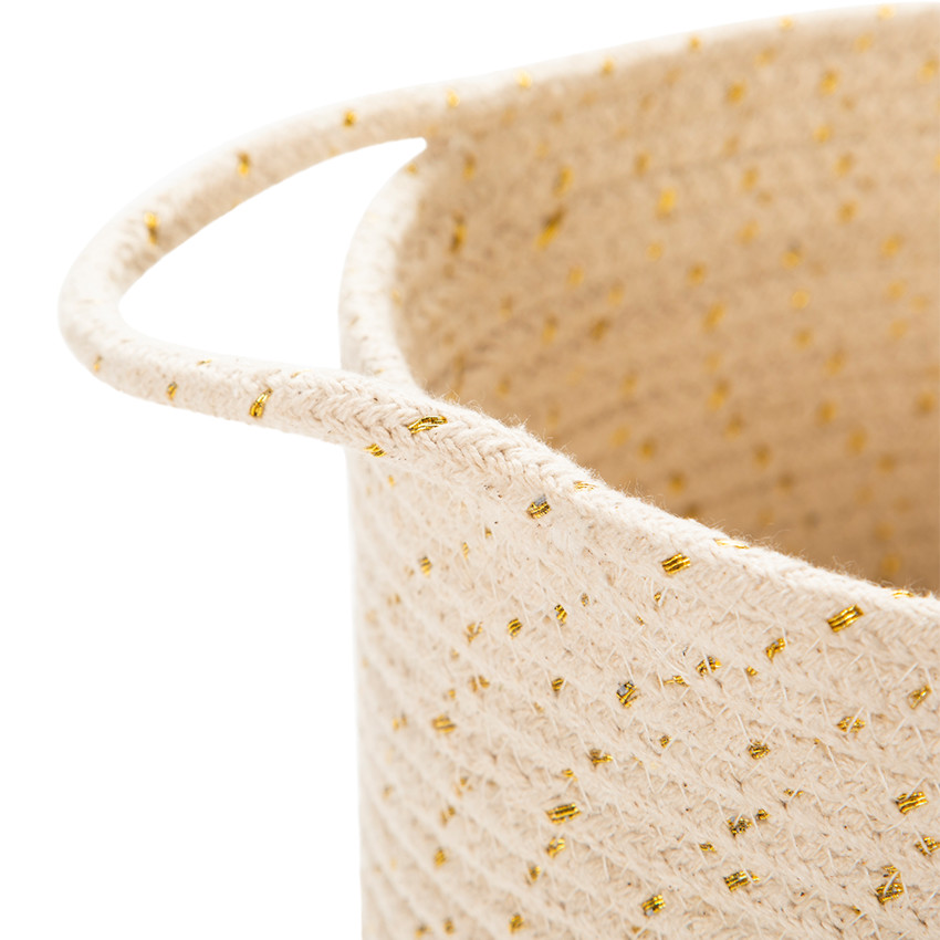 Panier de rangement en coton et lurex  Additional Panier de rangement en coton et lurex