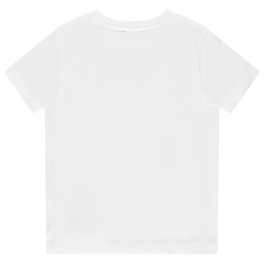 Camiseta de manga corta con fotoprint y bordado para niño 