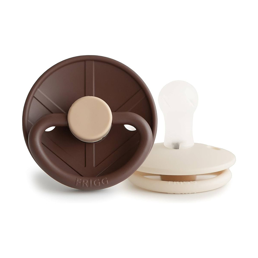 Pack de 2 chupetes de silicona Little Viking T2 cocoa/cream 