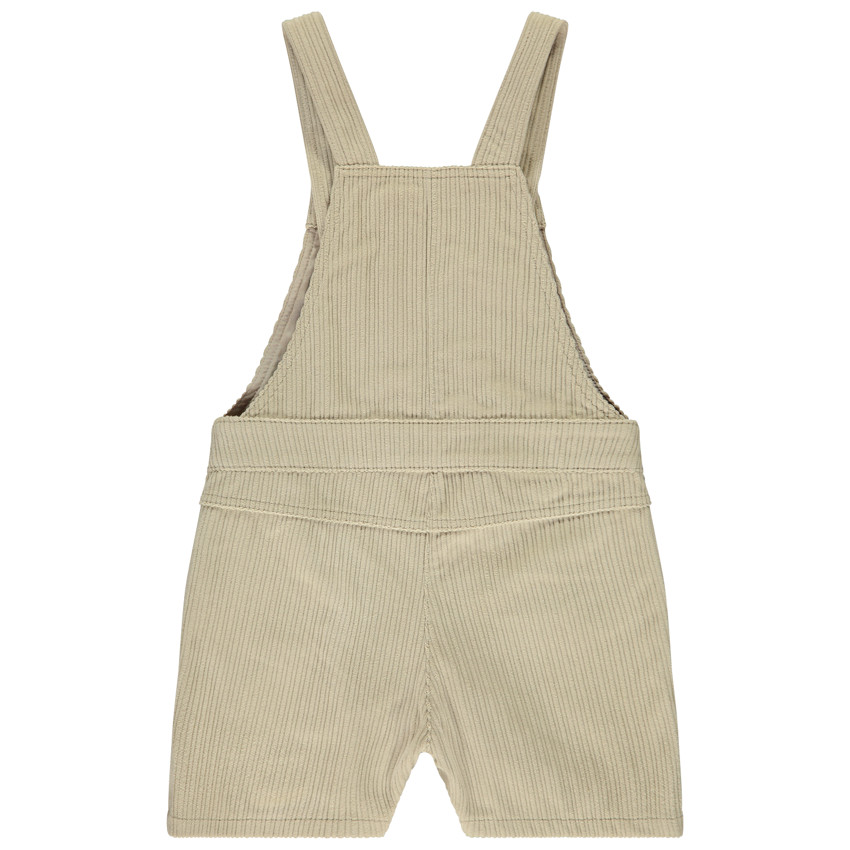 Pelele corto de terciopelo de canalé para niña 