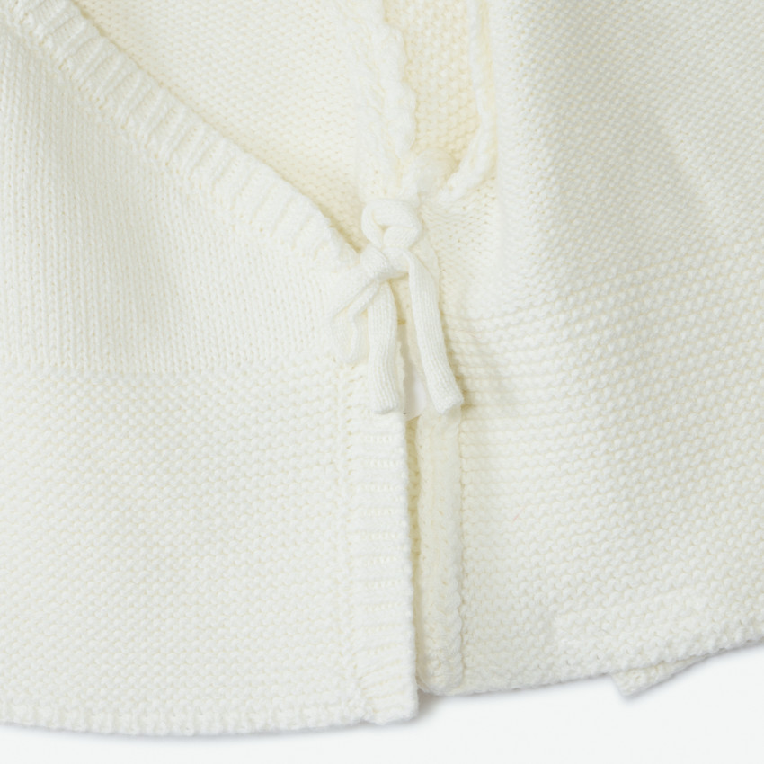 Chaqueta de punto efecto cruzado para bebé prematuro 