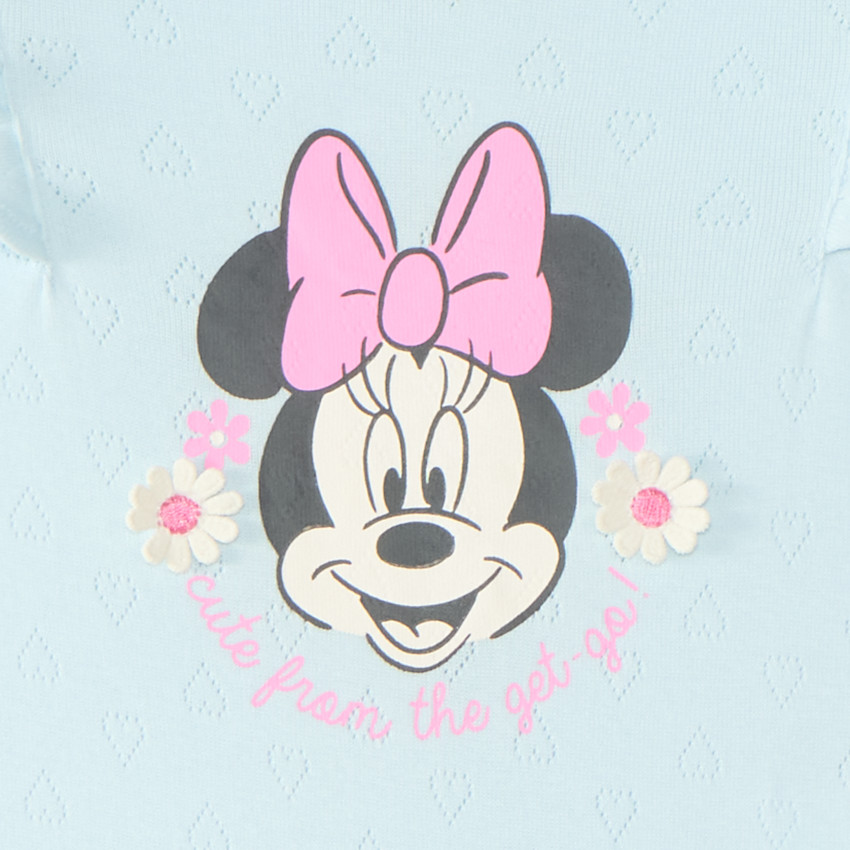 Combinaison corta de Minnie Disney en punto para bebé niña 