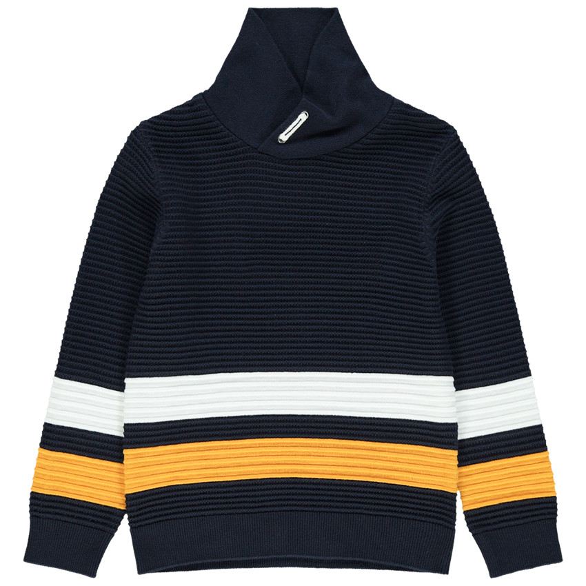 Jersey de punto otomano con cuello cruzado  Additional Jersey de punto otomano con cuello cruzado