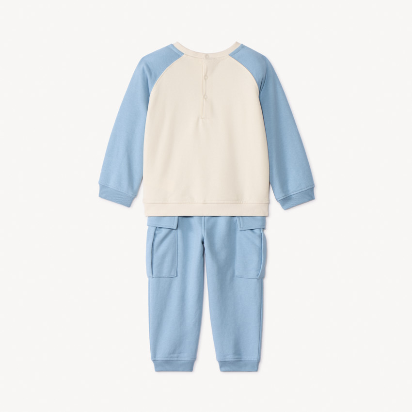 Conjunto sudadera y pantalón jogging estilo cargo para bebé niño 