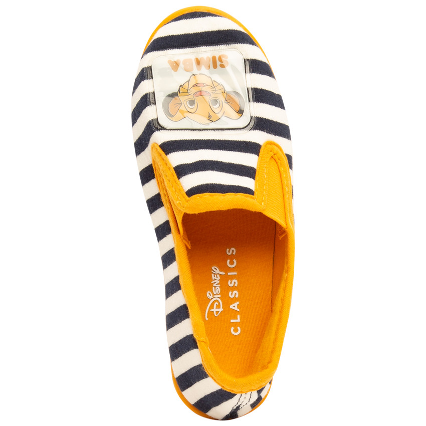 Zapatillas bajas a rayas con parche de Simba Disney para niño 