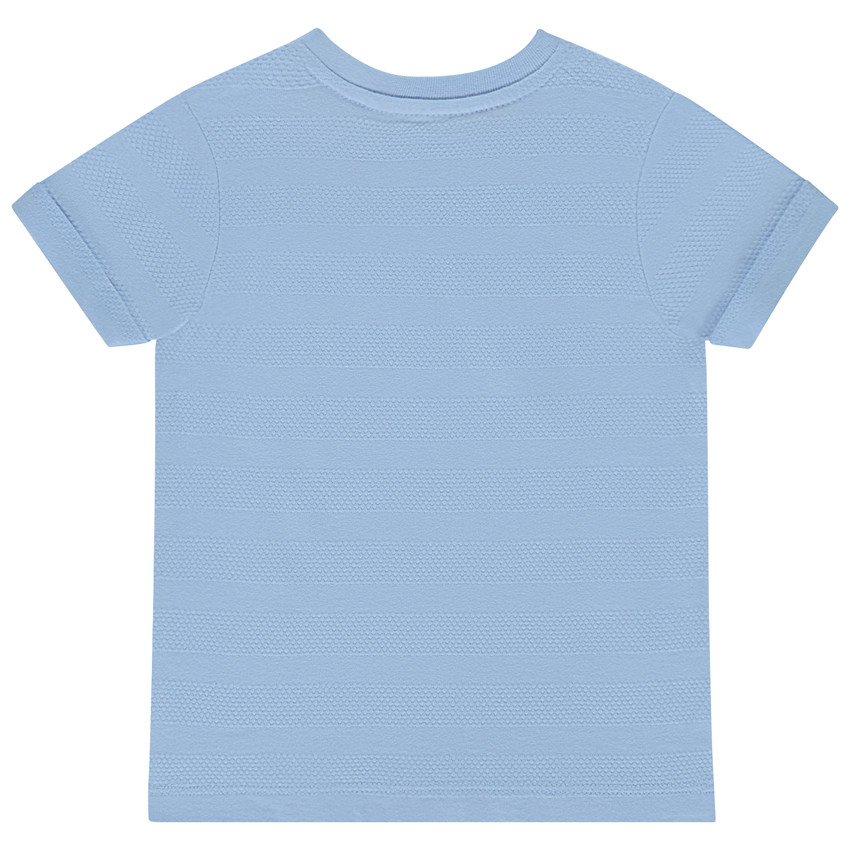 Camiseta de manga corta en jersey con efecto pop-corn para bebé niño 