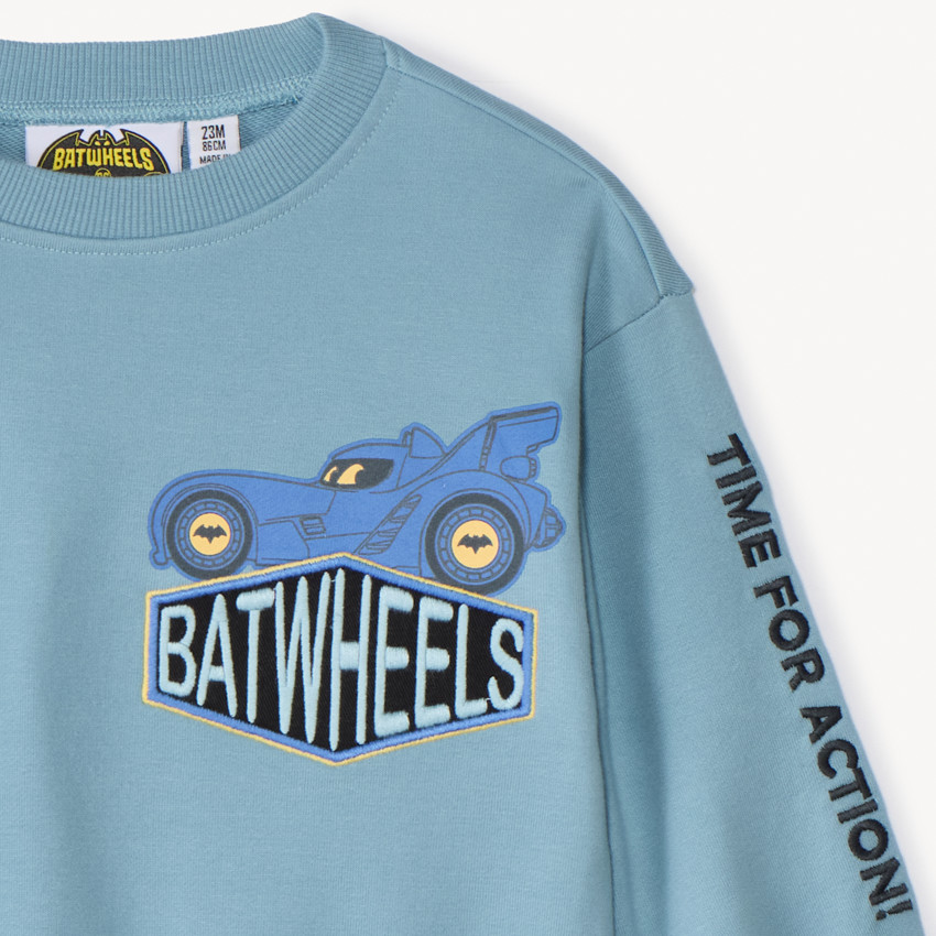Sudadera de felpa con estampado de Batwheels de Warner para bebé niño. 
