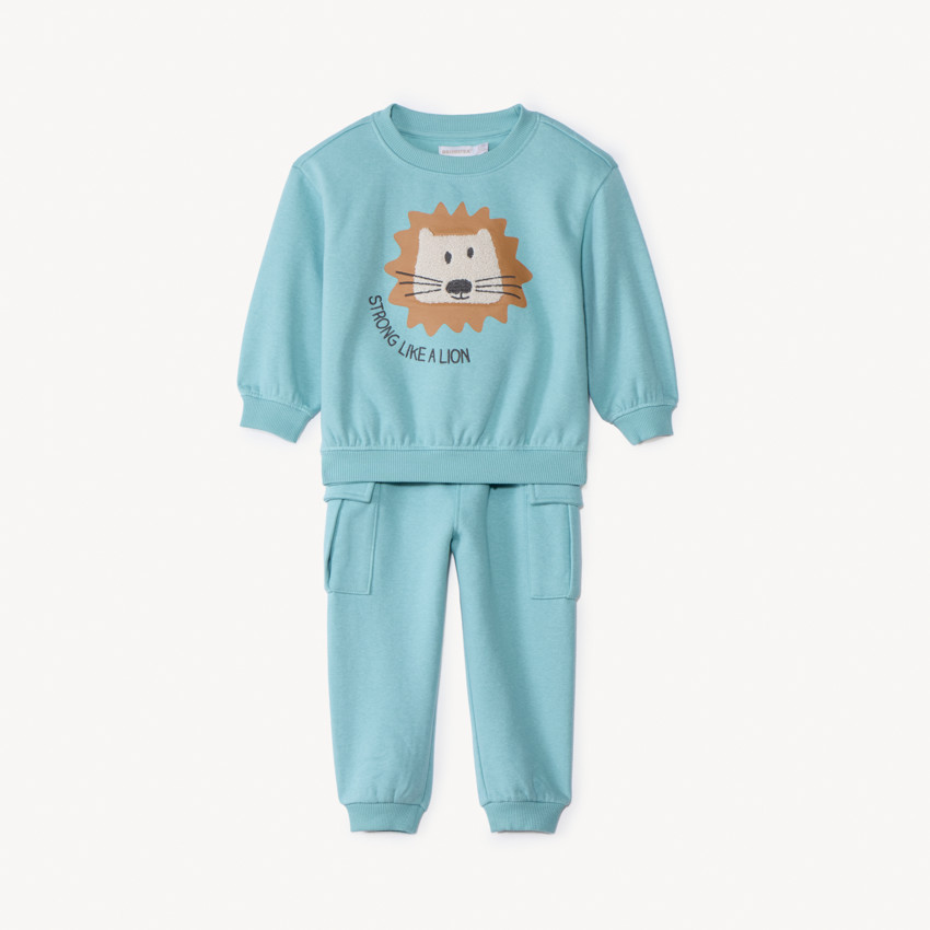 Conjunto sudadera fantasía y pantalón jogging estilo cargo para bebé niño 