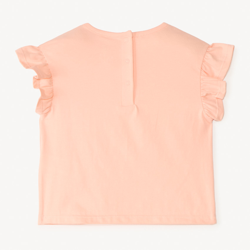 Camiseta de manga corta con volantes de Minnie Disney para niña bebé 