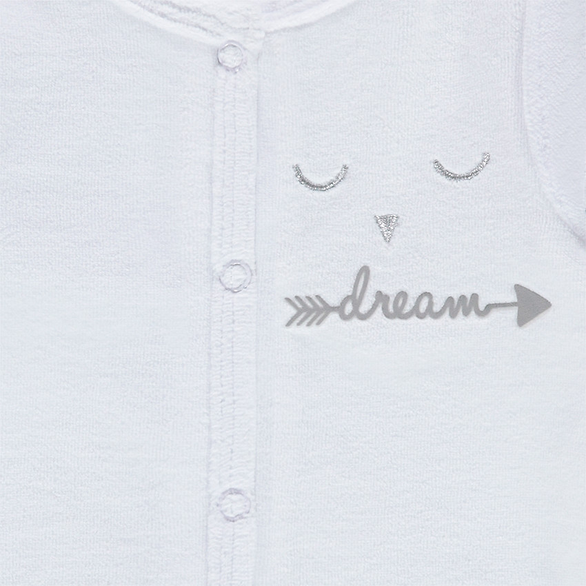 Pelele de terciopelo bordado Feather 