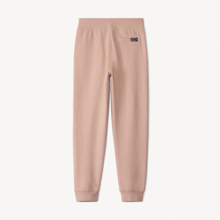 Pantalón jogging de felpa slub liso para niño 