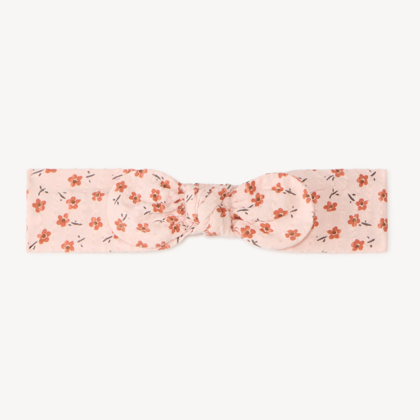 Diadema anudado bebé niña con estampado de flores 