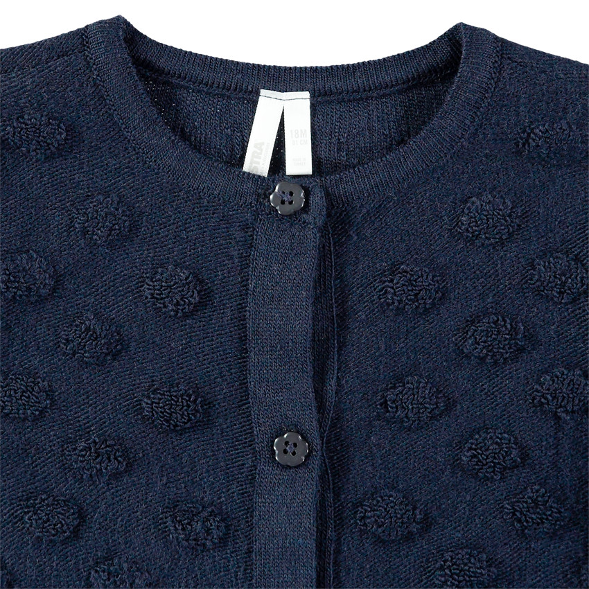 Chaqueta de punto con lunares con relieve 