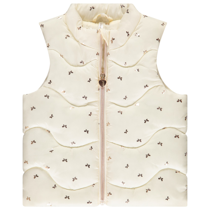 Doudoune sin mangas estampada de mariposa para bebé niña 