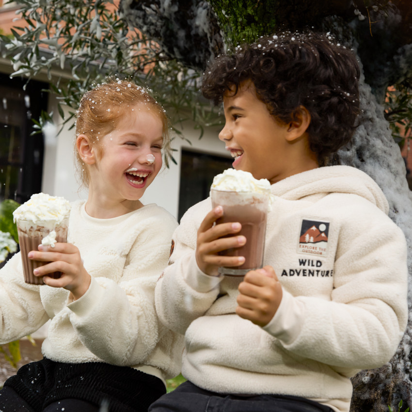 Sudadera con capucha de sherpa niño 