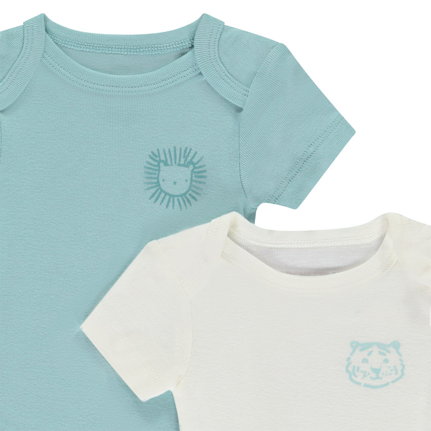 Lote de 5 Bodies de manga corta estampados para bebé niño 