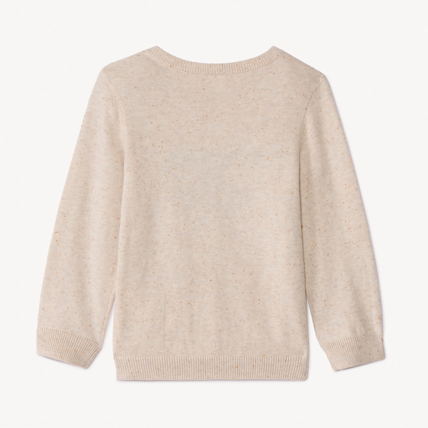 Jersey de punto de manga larga con oso para niño 