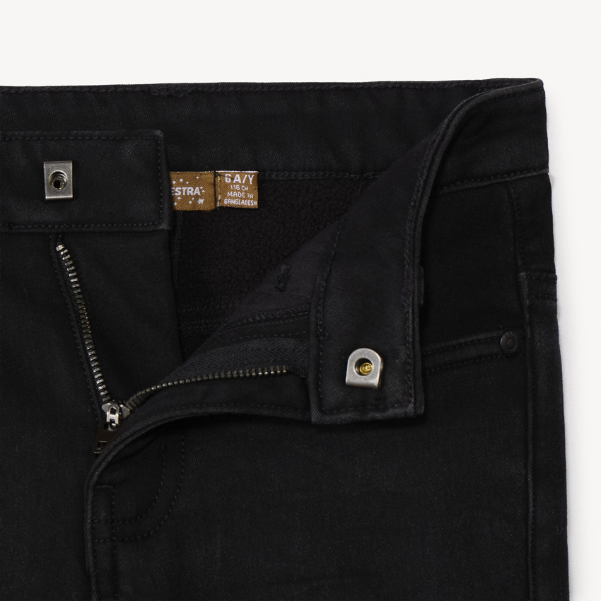 Jean effet denim doublé micropolaire uni pour garçon  