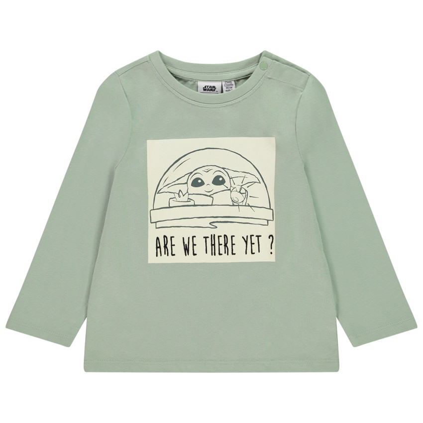 Camiseta de manga larga estampada Grogu Star Wars Disney para bebé niño 