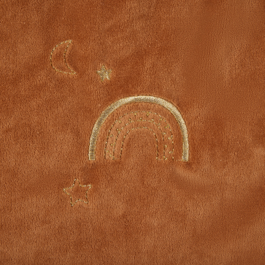 Gigoteuse brodée en velours TOG 2 Douce Hirondelle camel 