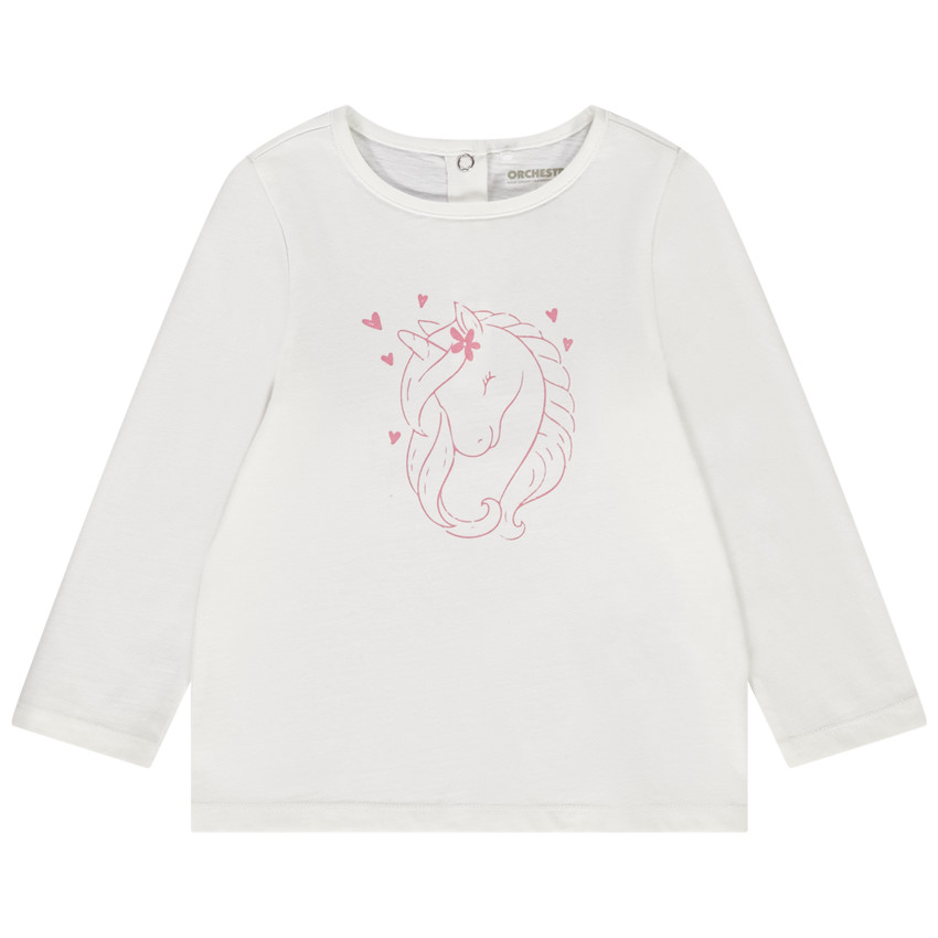 Camiseta de manga larga de jersey para bebé niña 