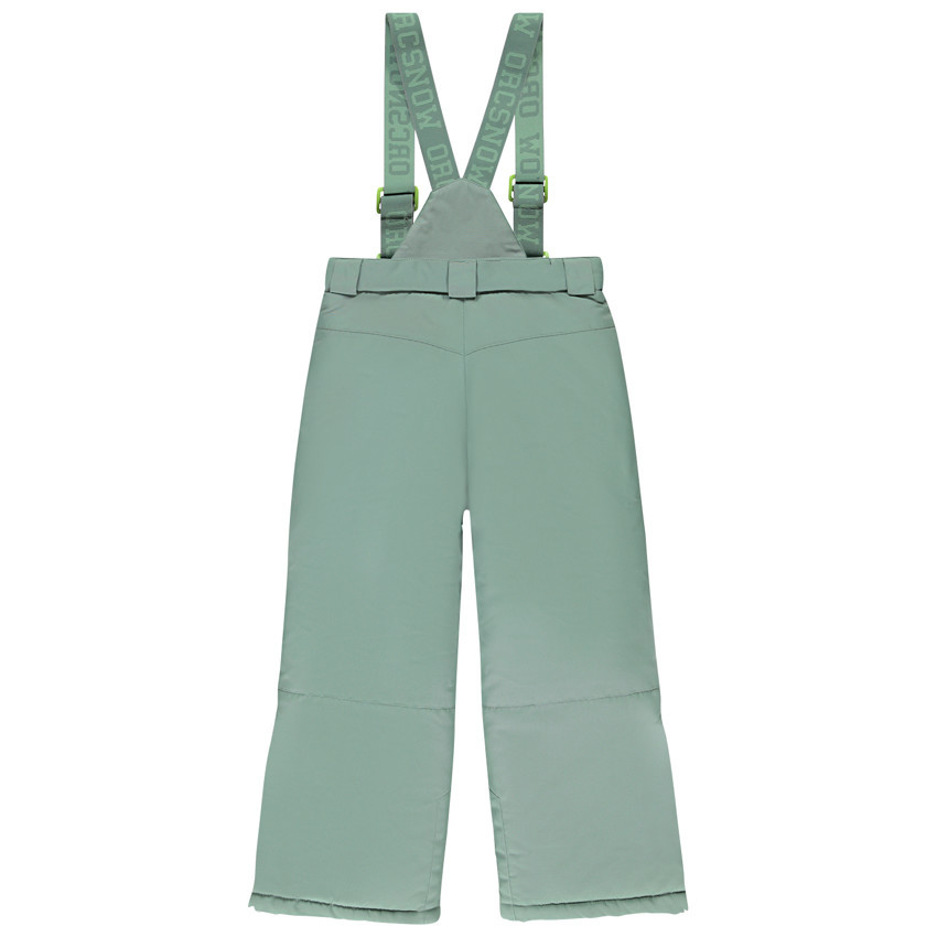 Pantalón de esquí liso con tirantes desmontables para niño 